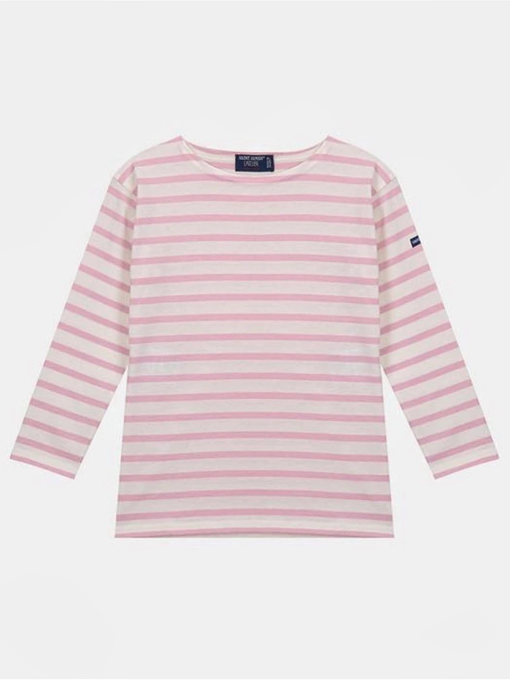Saint James Miniquiers Kids Pink White Breton Shirt 10Y